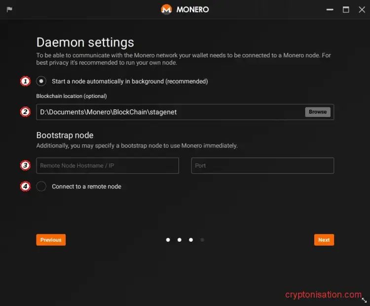 Tworzenie portfela XMR. Krok 3