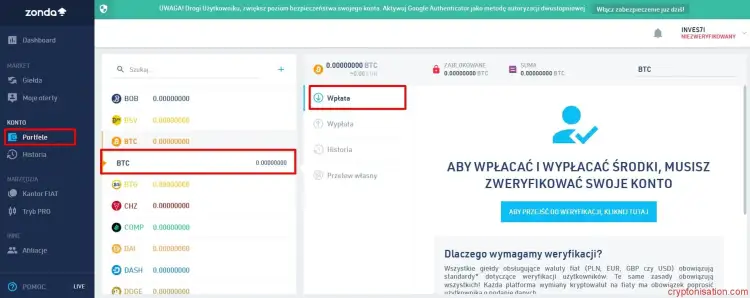 Uzupełnianie portfela