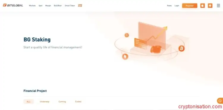 Staking na giełdzie Bitglobal