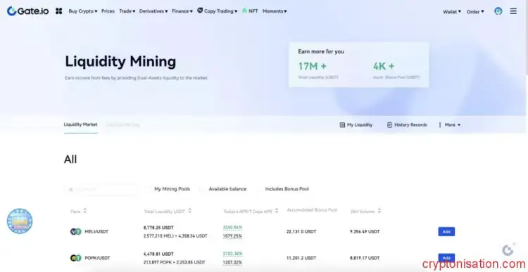 Strona Liquidity Mining