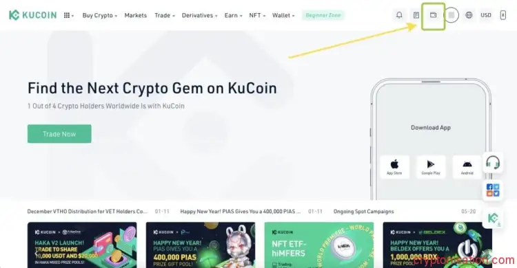 Portfel użytkownika Kucoin