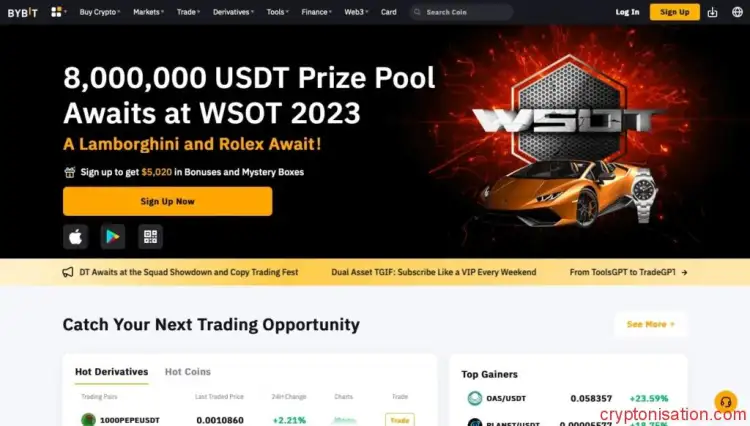 Oficjalna strona giełdy kryptowalut Bybit.com