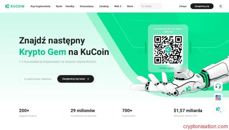 Oficjalna strona giełdy kryptowalut Kucoin