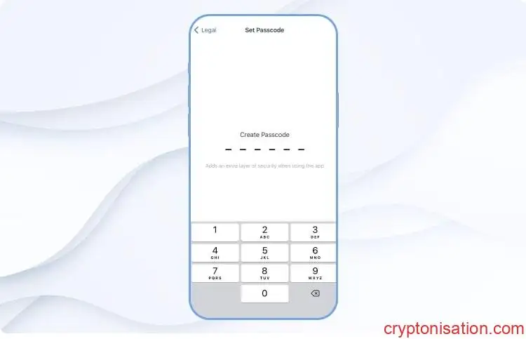 Tworzenie hasła do Trust Wallet