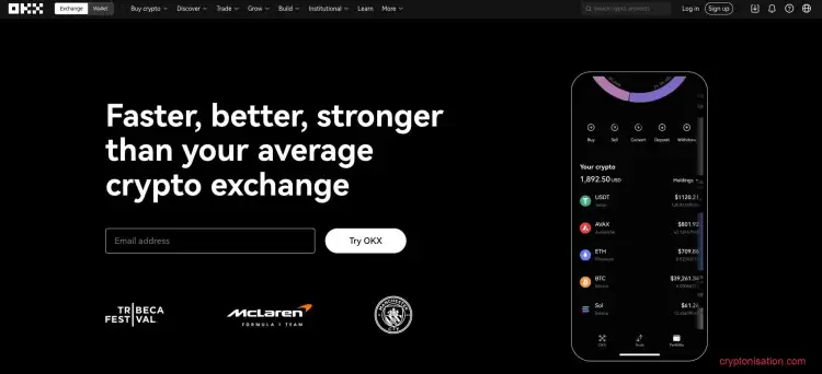 Site-ul oficial al bursei de criptomonede OKX (OKEX)