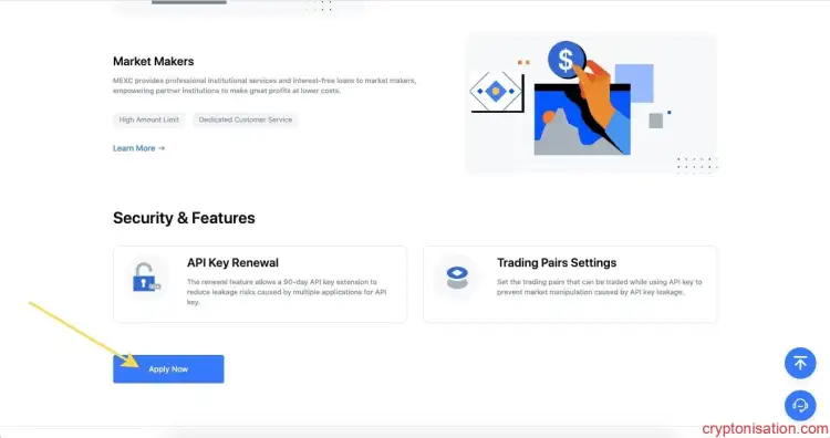 MEXC’te API alım satımı