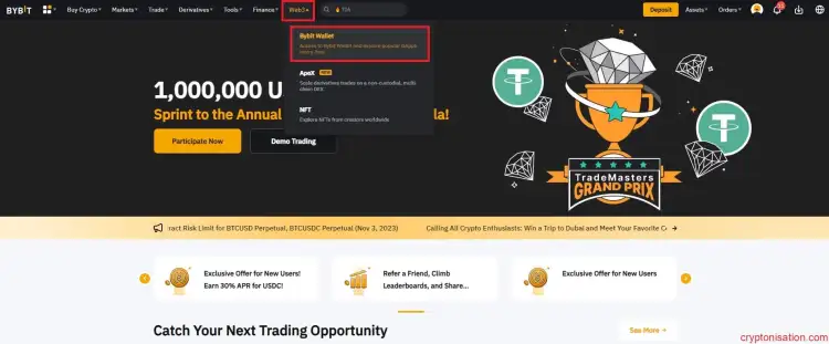 Bybit Wallet sekmesi