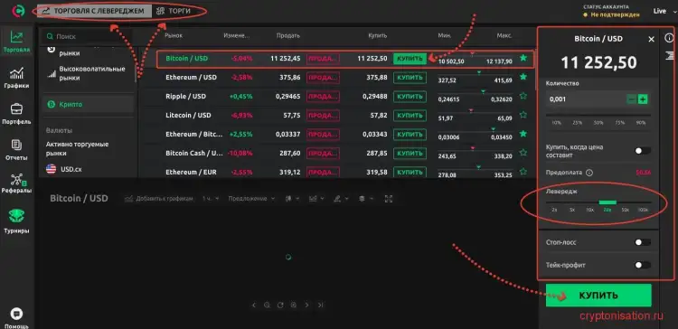 Как купить на currency.com