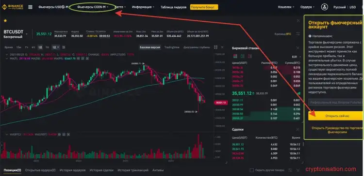 Как открыть фьючерсный аккаунт на Binance