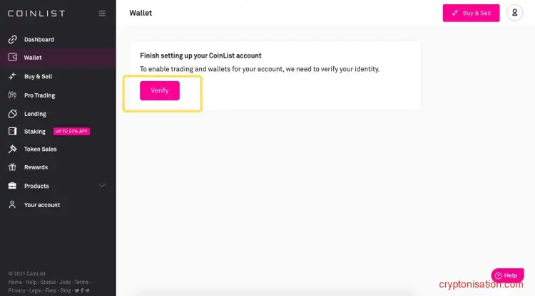 Как верифицировать свой аккаунт на Coinlist