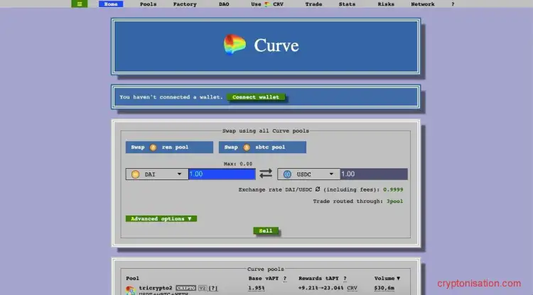 DEX-платформа Curve Finance
