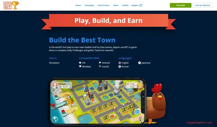 Главная страница townstar.com