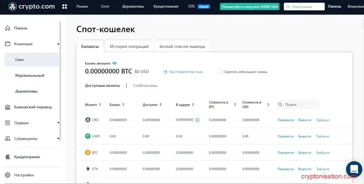 Пополнение спот-кошелька инструкция