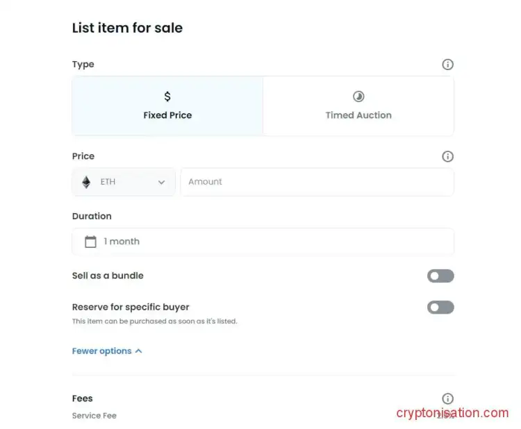 Окно продажи Fixed Price и раскрытое расширенное меню с командой Bundle