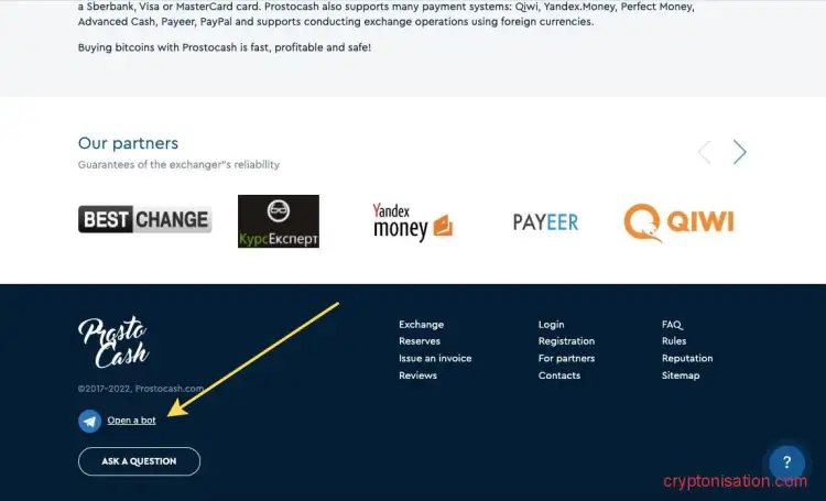 Как активировать Telegram-бот от Prostovcash