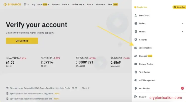 Как верифицировать аккаунт на Binance