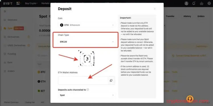 Адрес для перевода ETH