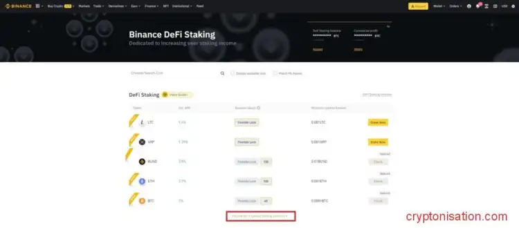 Expand all 14 Locked Staking products