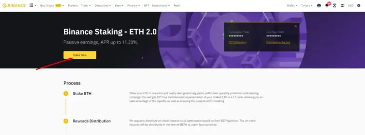 Начало стекинга ETH 2.0