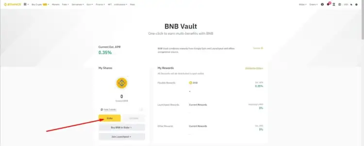 Начало стекинга BNB