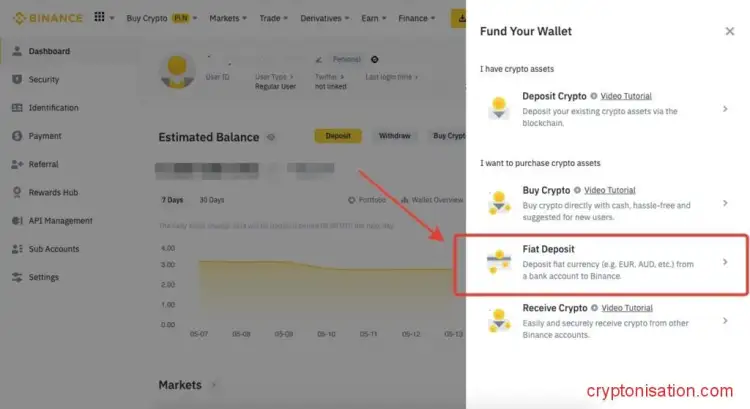 Депозит в фиате на Binance