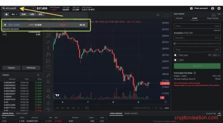 Выбор торговой пары