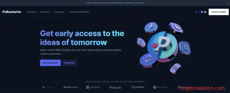 Главная страница Polkastarter