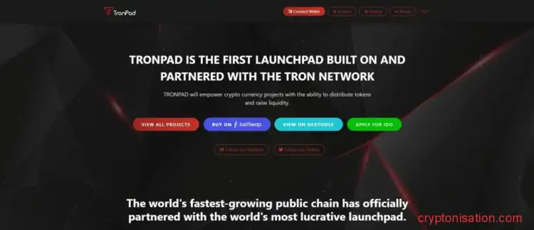 Главная страница TronPad