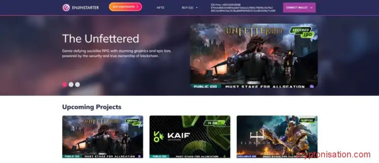 Главная страница лаунчпада Enjinstarter