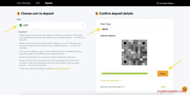 Адрес для перевода USDT ERC20