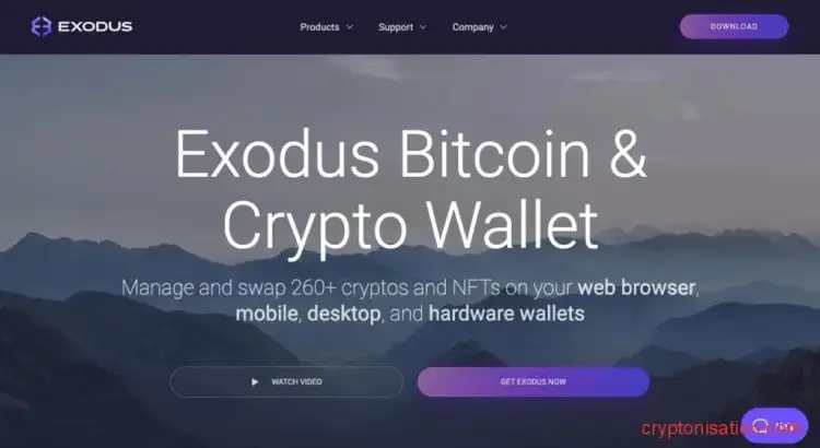 Главная страница Exodus