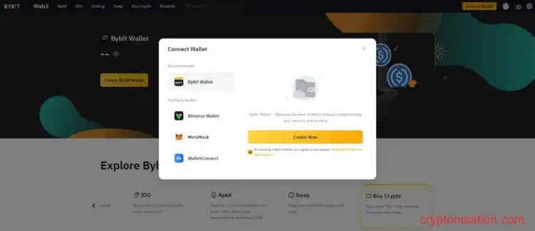 Окно Сonnect Wallet