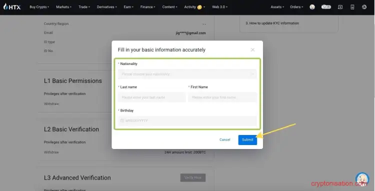 Datos básicos de la verificación