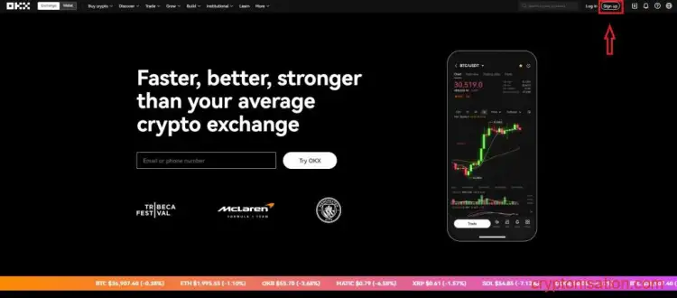 Главная страница OKX