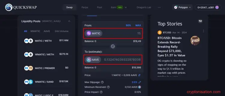 Formularz zakupu kryptowaluty