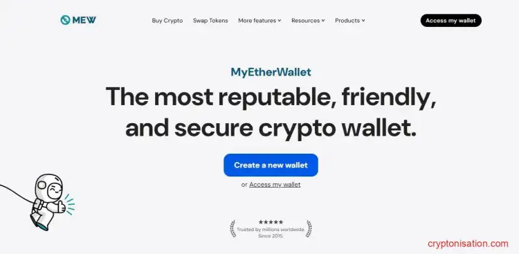 Главная страница сайта MyEtherWallet