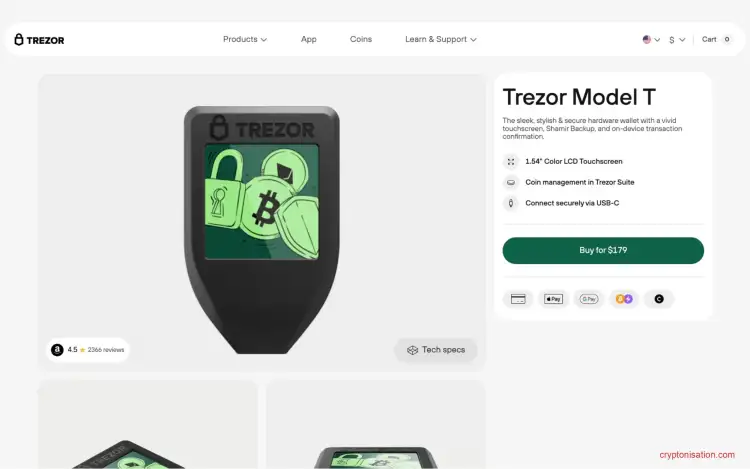 Billetera Trezor model T