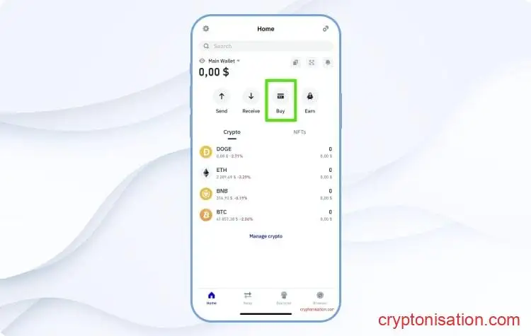 Cüzdan İçinde Kripto Para Satın Alma