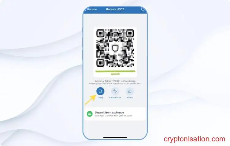Как вывести Tether на Trust Wallet: шаг 3
