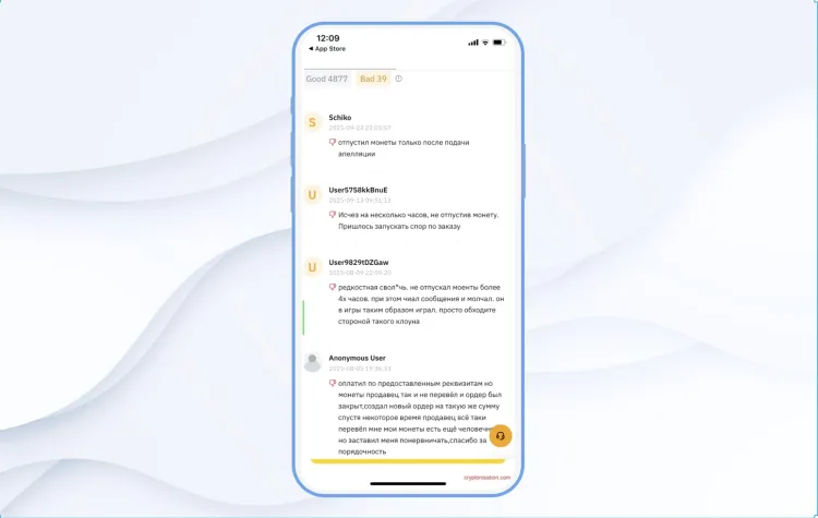 Отзывы о продавце криптовалют на ByBit