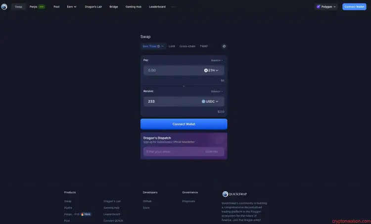 Przegląd DEX giełdy QuickSwap