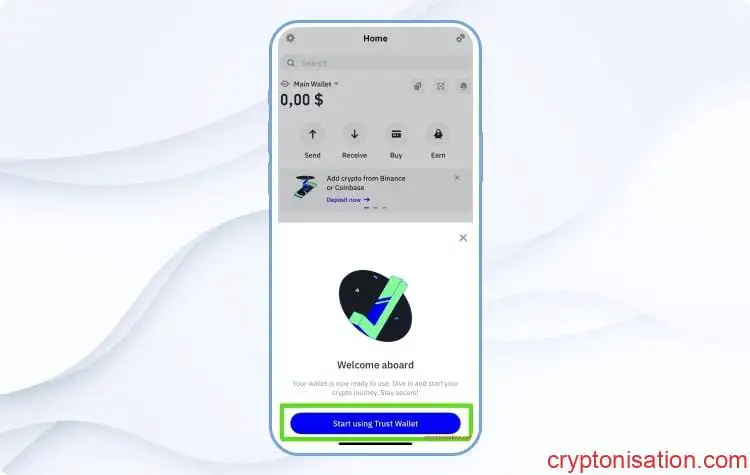 Empezar a utilizar Trust Wallet