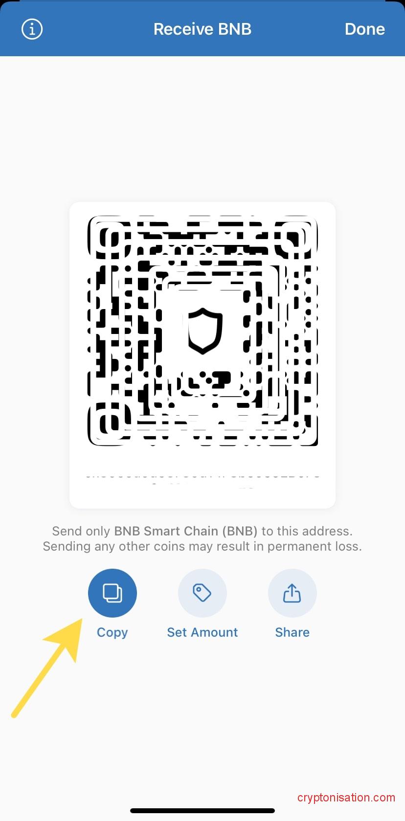 Otrzymanie BNB Smart Chain. Krok 3