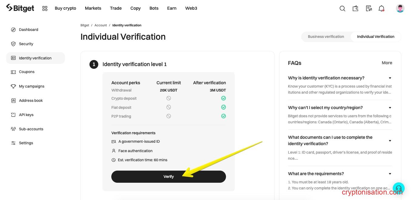 Verificarea contului individual