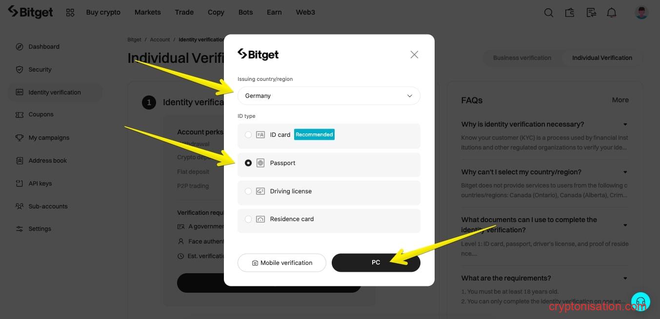 Selectarea unui document pentru verificare
