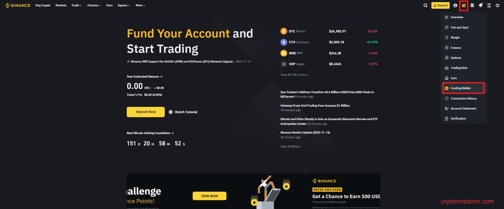 Portofelul Binance
