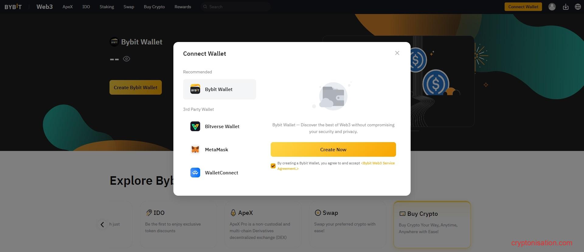 Fereastra Сonnect Wallet