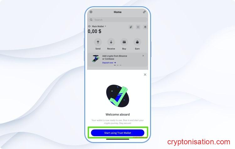 Trust Wallet’ı Kullanmaya Başlama