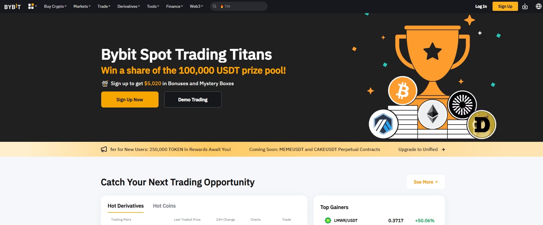 Bybit resmi web sitesi