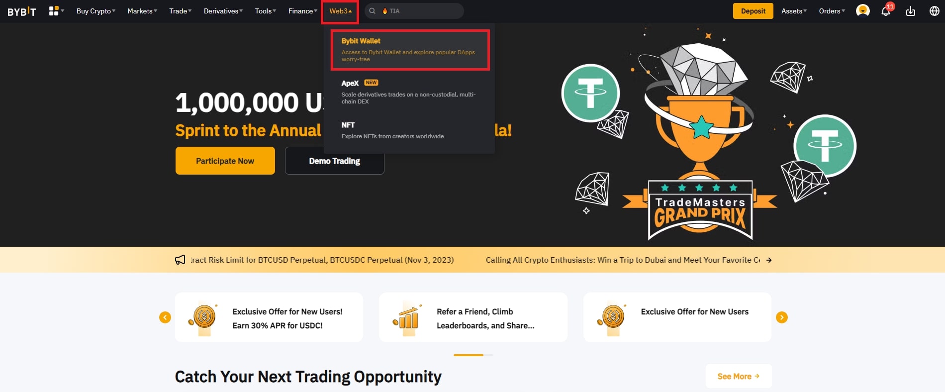Bybit Wallet Sekmesi